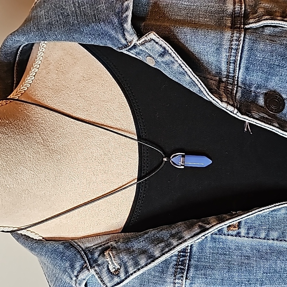 Light blue stone necklace